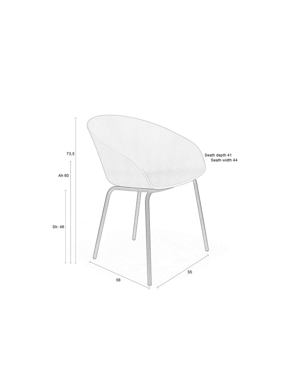 Void eetkamerstoel beige/ bruin (set of 2)