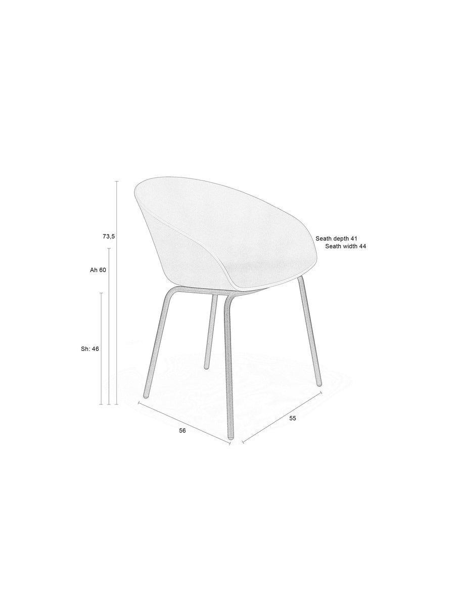 Void eetkamerstoel beige/ bruin (set of 2)