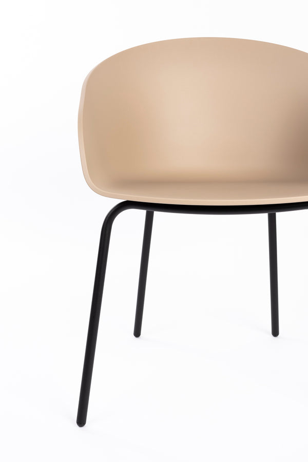 Void eetkamerstoel beige/ bruin (set of 2)