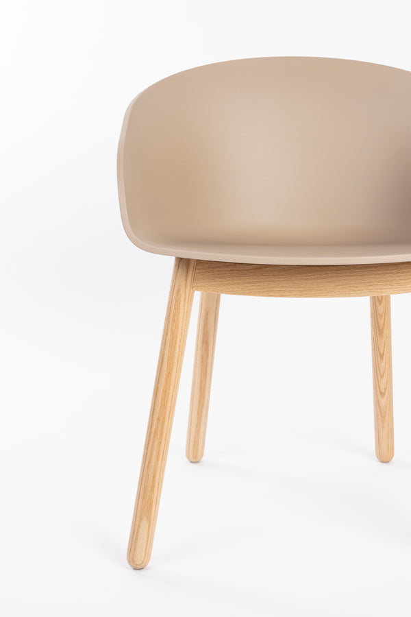 Fauteuil Void Eiken Latte Bruin (set van 2)