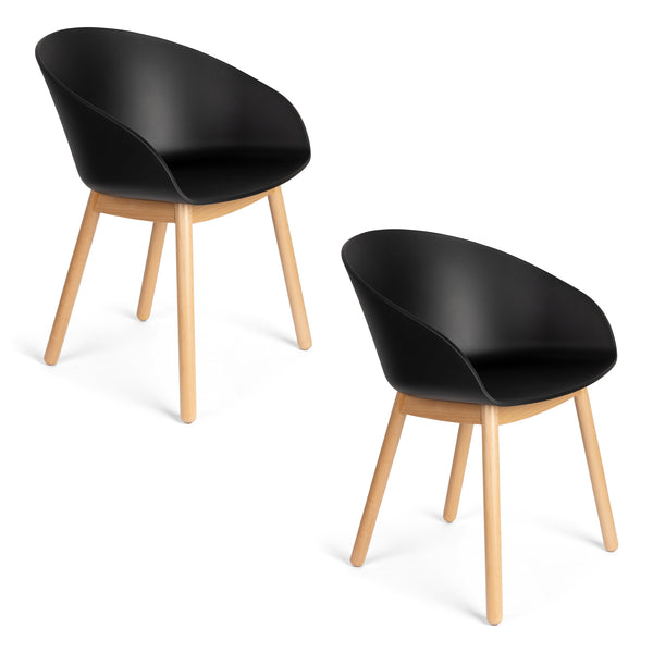 Void eetkamerstoel eiken zwart (set of 2)