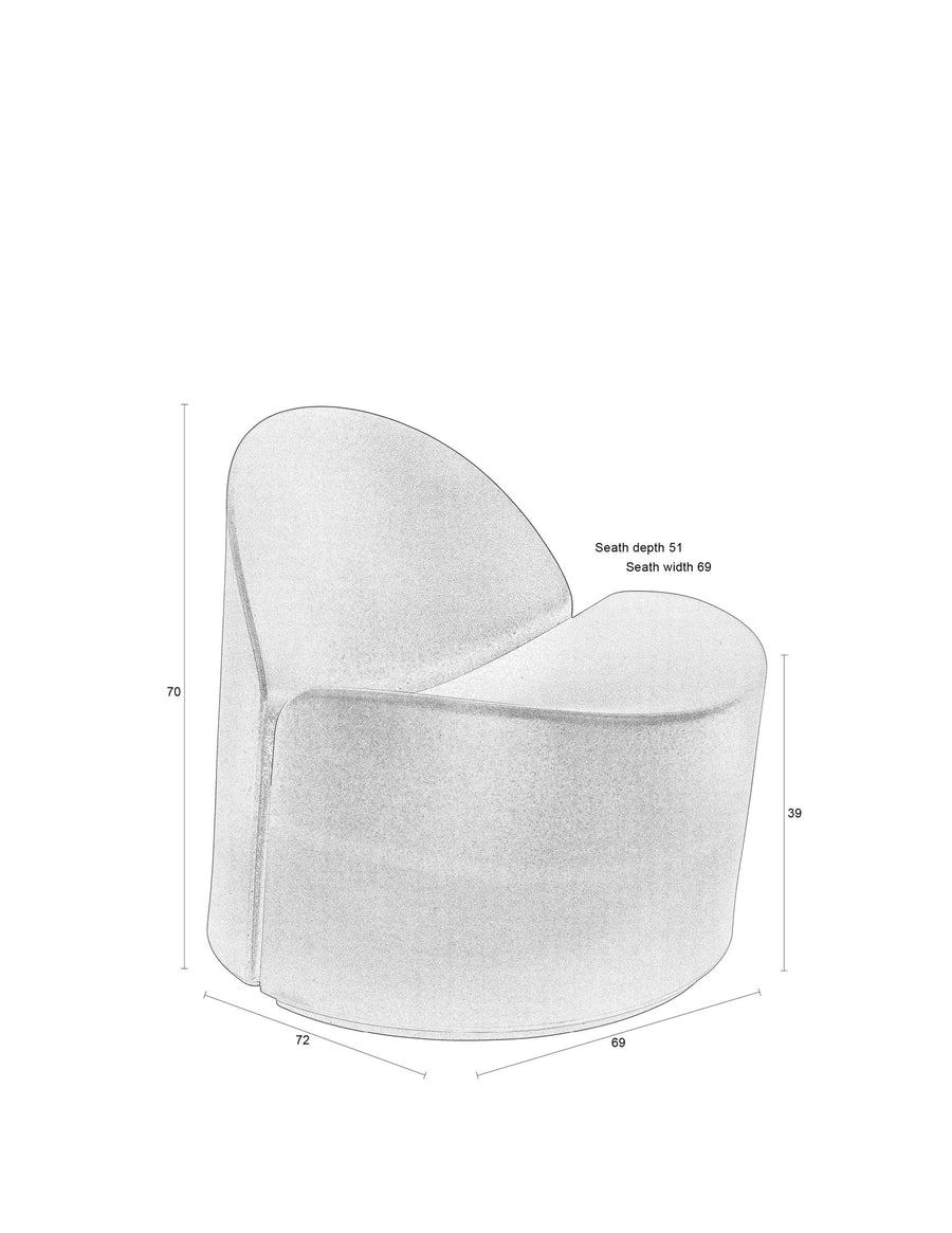 Bloom fauteuil zwart/zwart