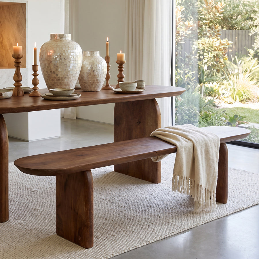 Bullnose eetkamerbank 180 cm