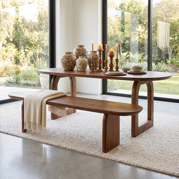 Bullnose eetkamerbank 180 cm