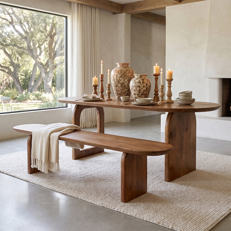 Bullnose eetkamerbank 180 cm