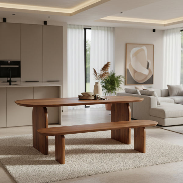 Bullnose eetkamerbank 200 cm