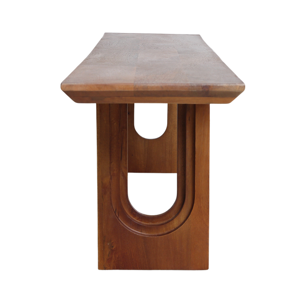 Bullnose chamfered mangohouten eetkamerbank - 200 cm