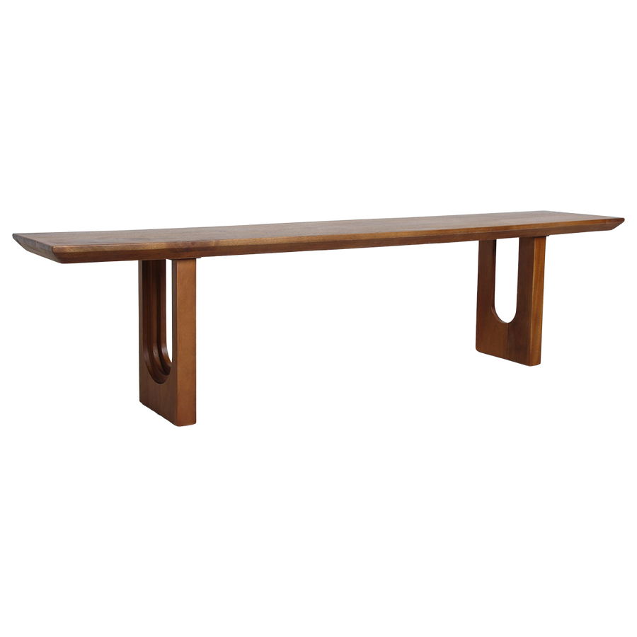 Bullnose chamfered mangohouten eetkamerbank - 220 cm