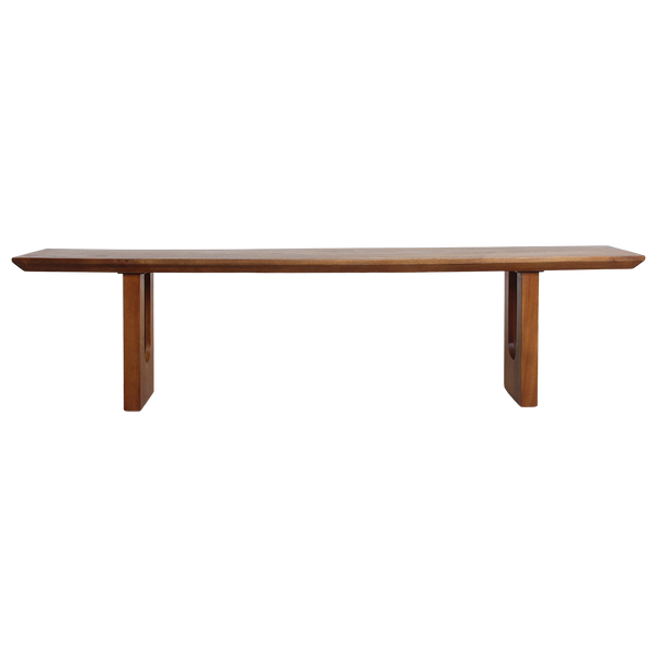 Bullnose chamfered mangohouten eetkamerbank - 220 cm