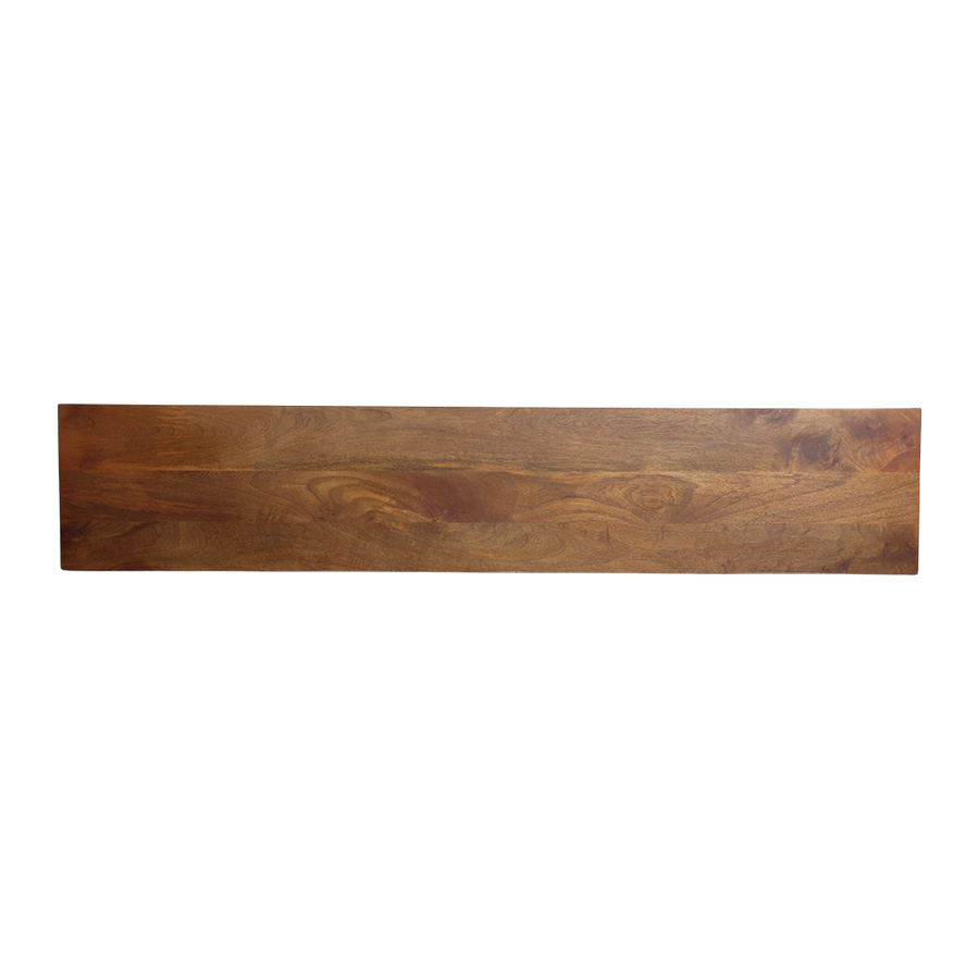 Bullnose chamfered mangohouten eetkamerbank - 220 cm