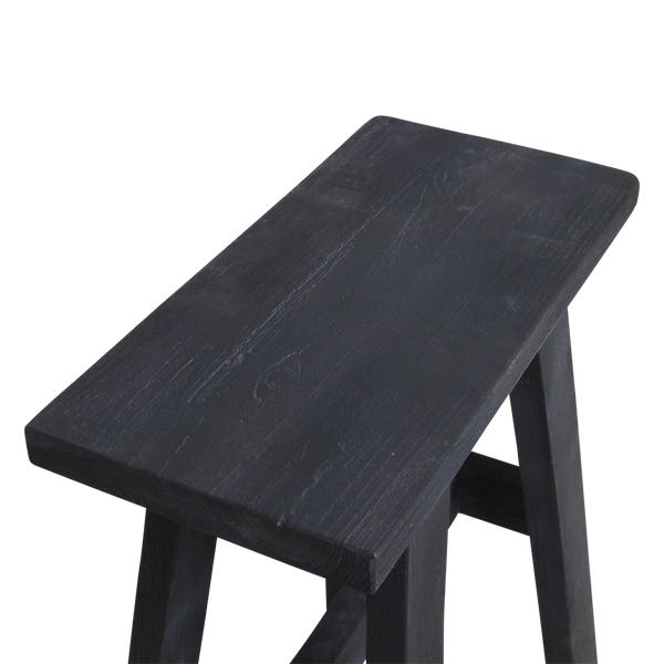 Zwarte "bus stop" bankje medium 45x20x50 cm