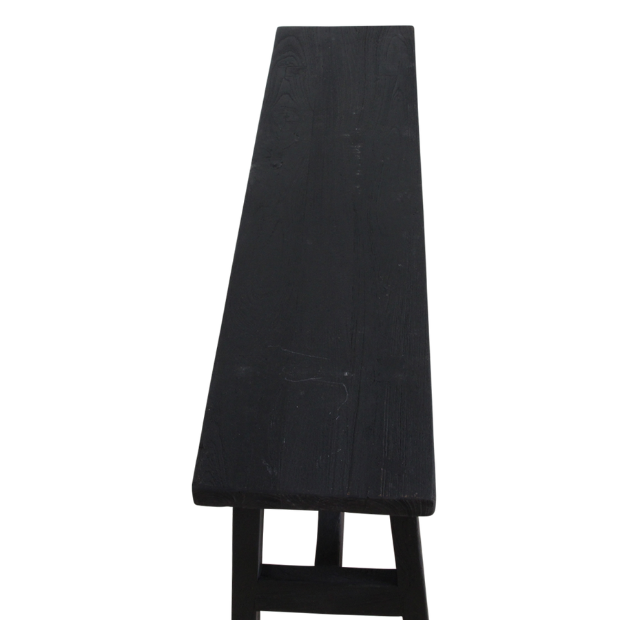 Zwarte "bus stop" bankje large 85x20x50 cm