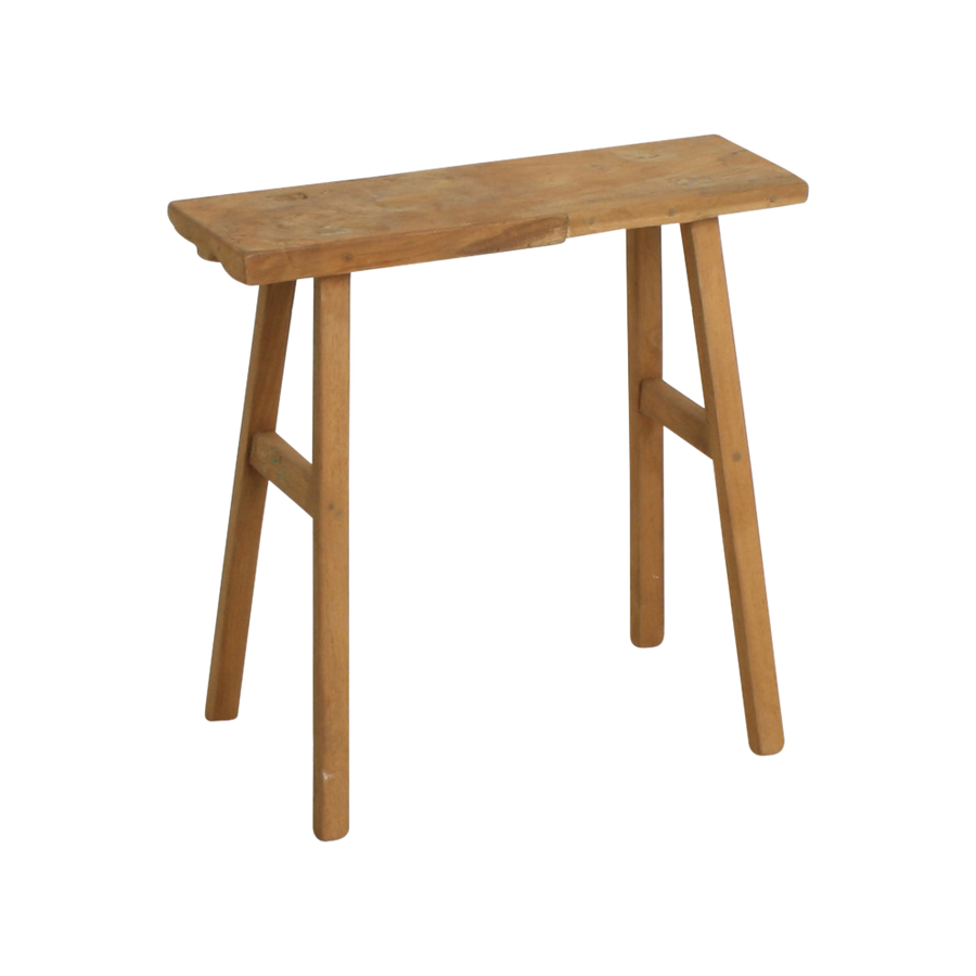 Java carpenter bijzettafel/bankje - gerecycled teakhout - 40x17x50 cm