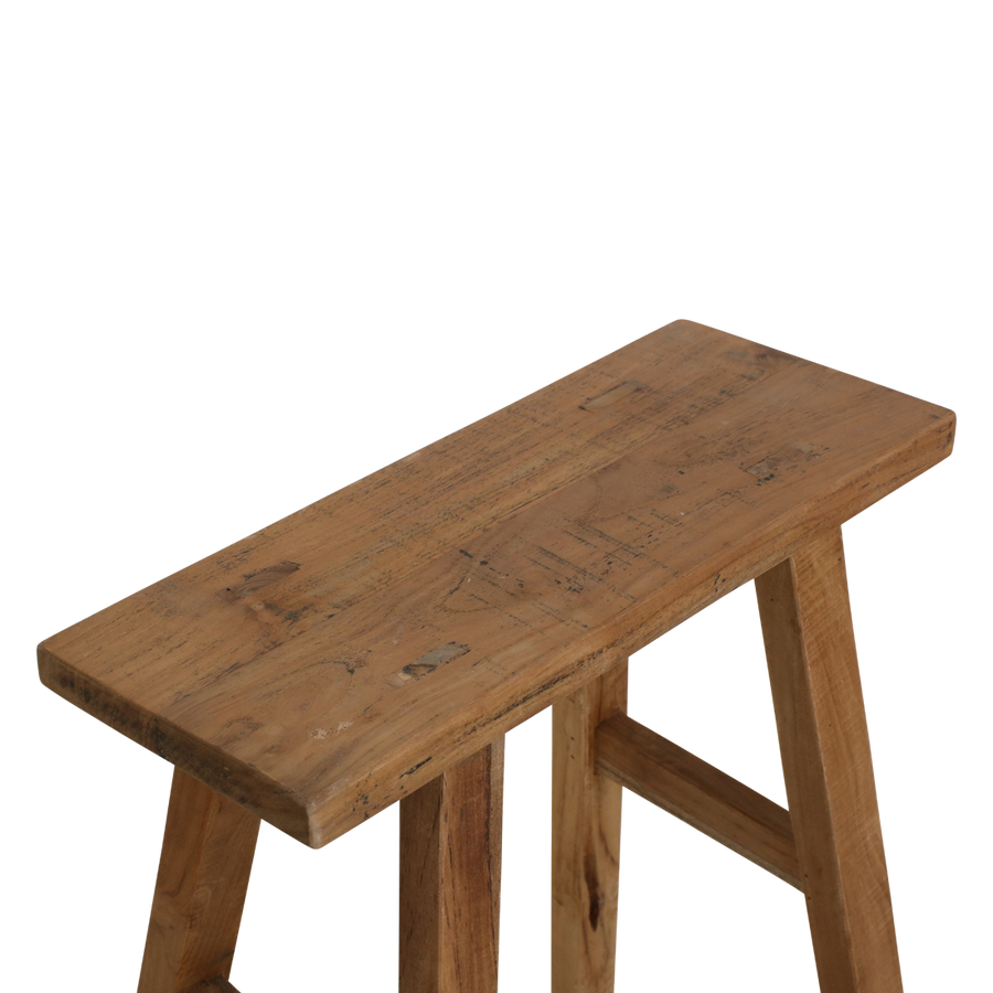 Java carpenter bijzettafel/bankje - gerecycled teakhout - 40x17x50 cm