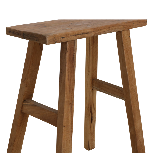 Java carpenter bijzettafel/bankje - gerecycled teakhout - 40x17x50 cm