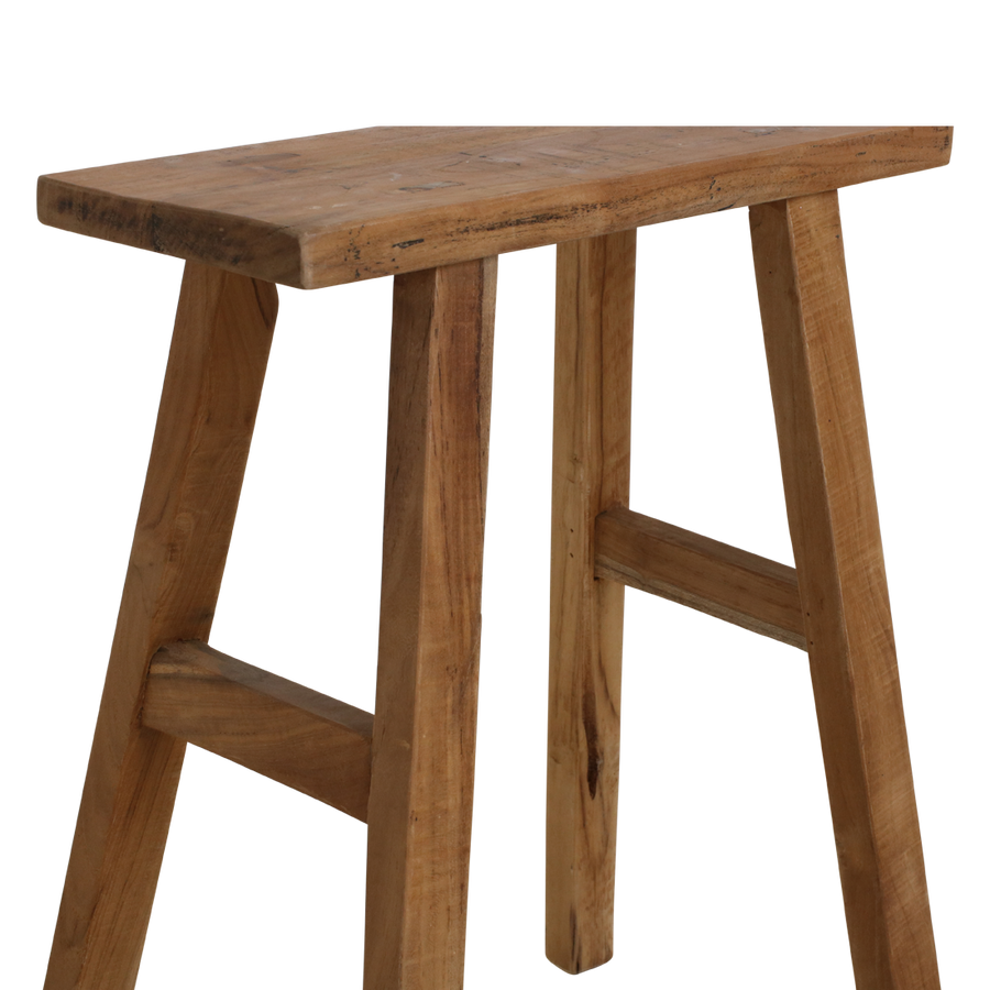 Java carpenter bijzettafel/bankje - gerecycled teakhout - 40x17x50 cm