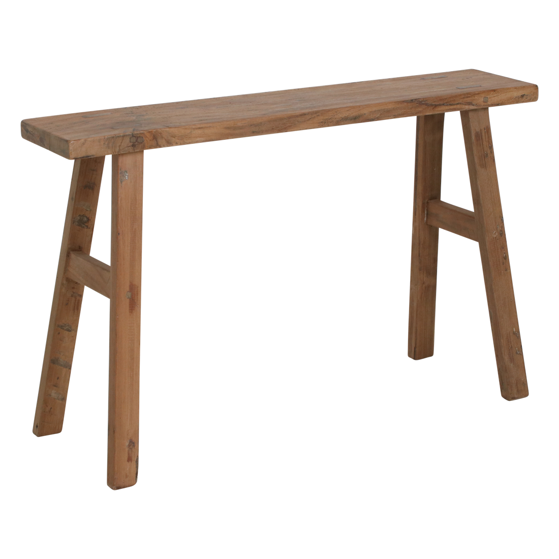 Java carpenter bijzettafel/bankje - gerecycled teakhout - 80x17x50 cm