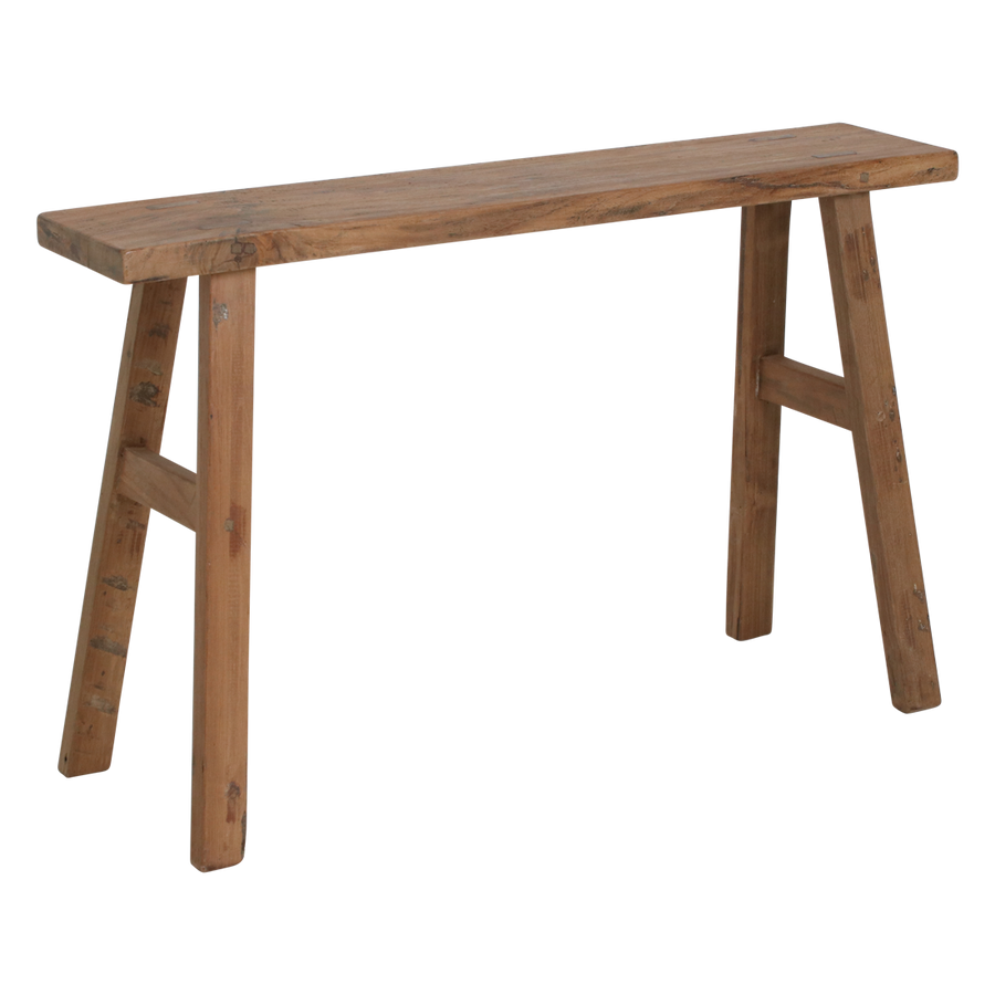 Java carpenter bijzettafel/bankje - gerecycled teakhout - 80x17x50 cm