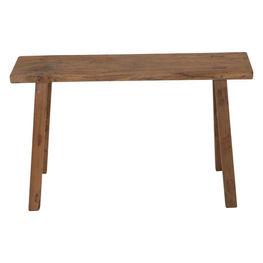 Java carpenter bijzettafel/bankje - gerecycled teakhout - 80x17x50 cm
