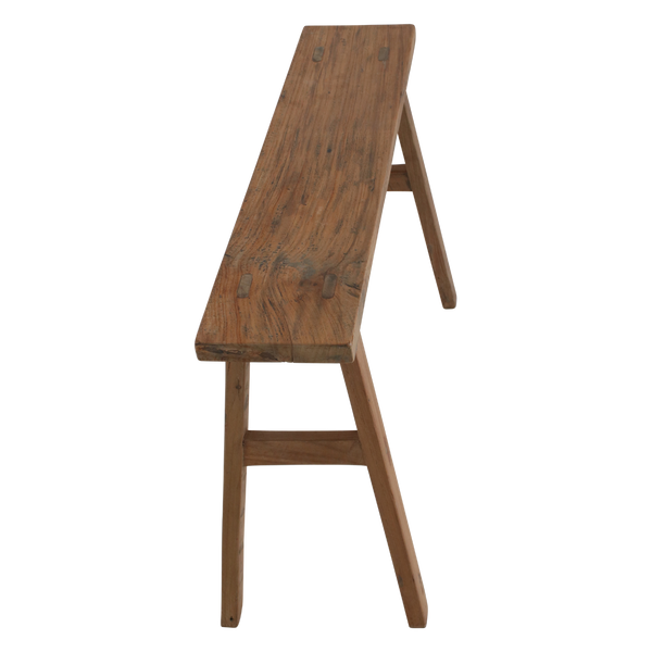 Java carpenter bijzettafel/bankje - gerecycled teakhout - 80x17x50 cm
