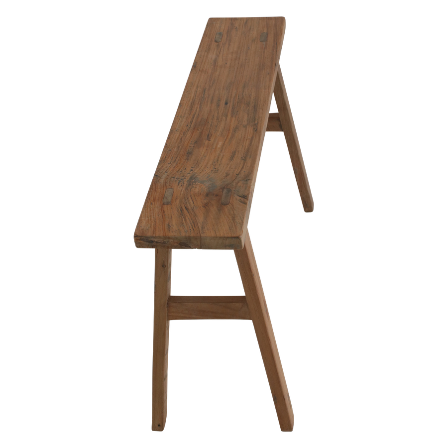 Java carpenter bijzettafel/bankje - gerecycled teakhout - 80x17x50 cm