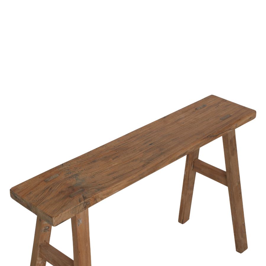 Java carpenter bijzettafel/bankje - gerecycled teakhout - 80x17x50 cm