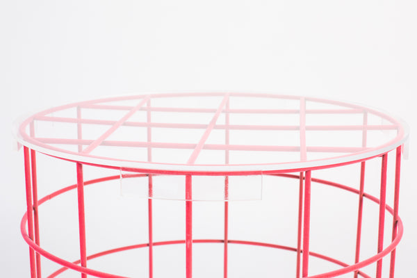 Zijtafel Cage Fight Rond Roze