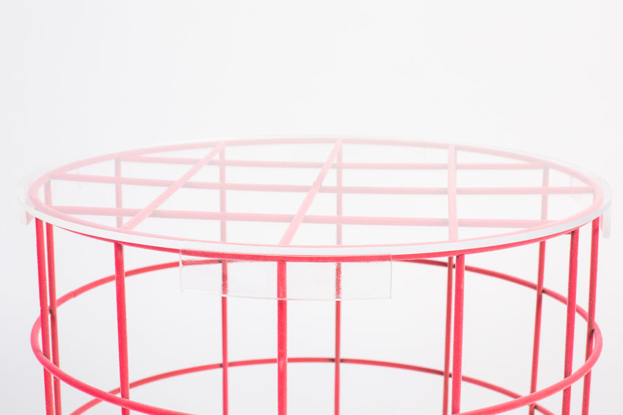Zijtafel Cage Fight Rond Roze