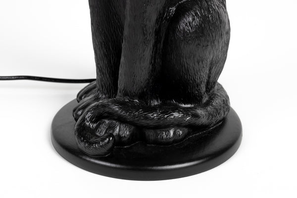 Proudly crowned panther vloerlamp zwart