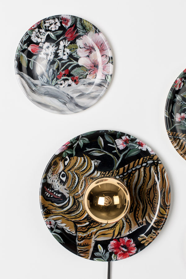 No food here wandlamp tijger - set van 4