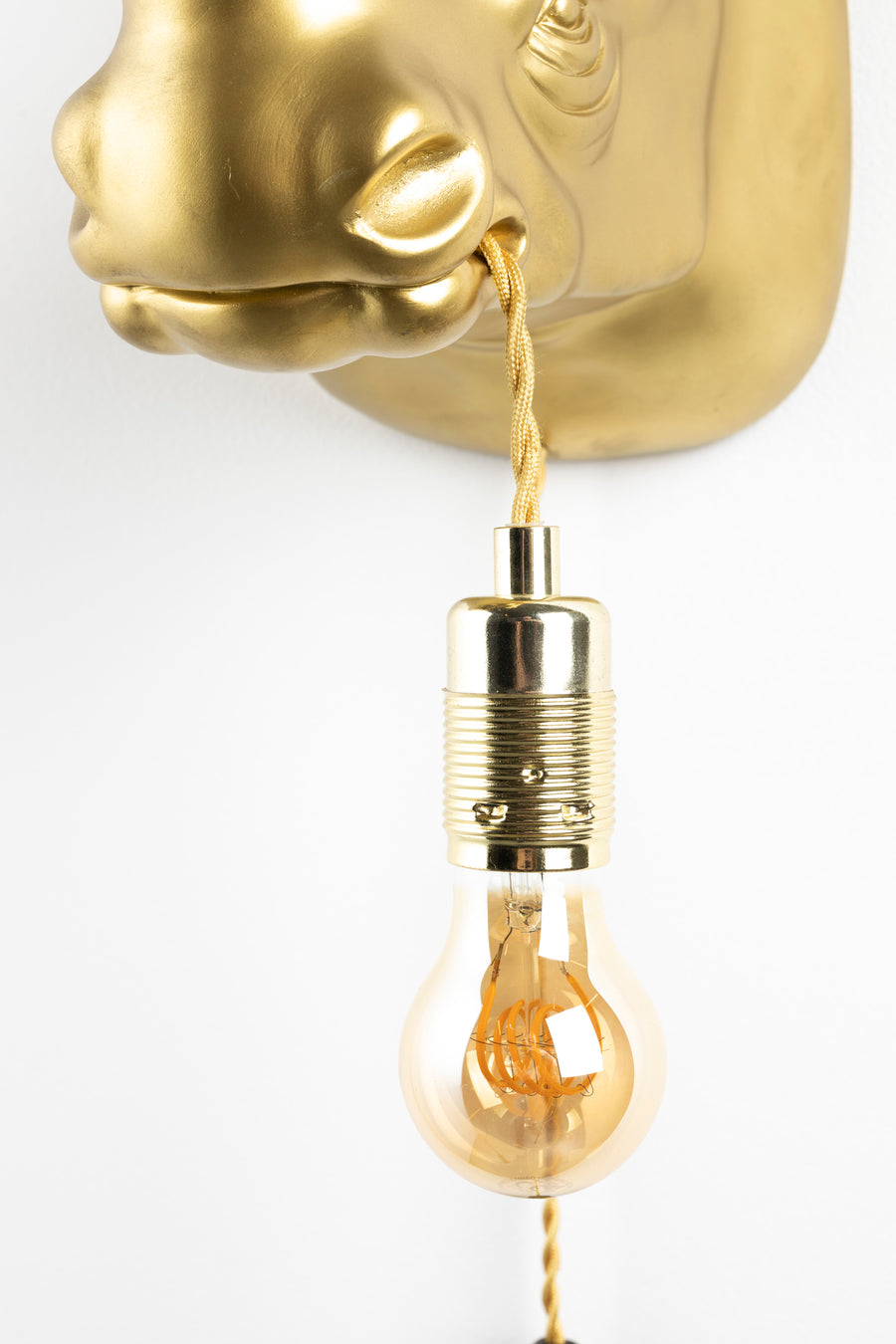 Wandlamp Mind Your Own Rhino Goud