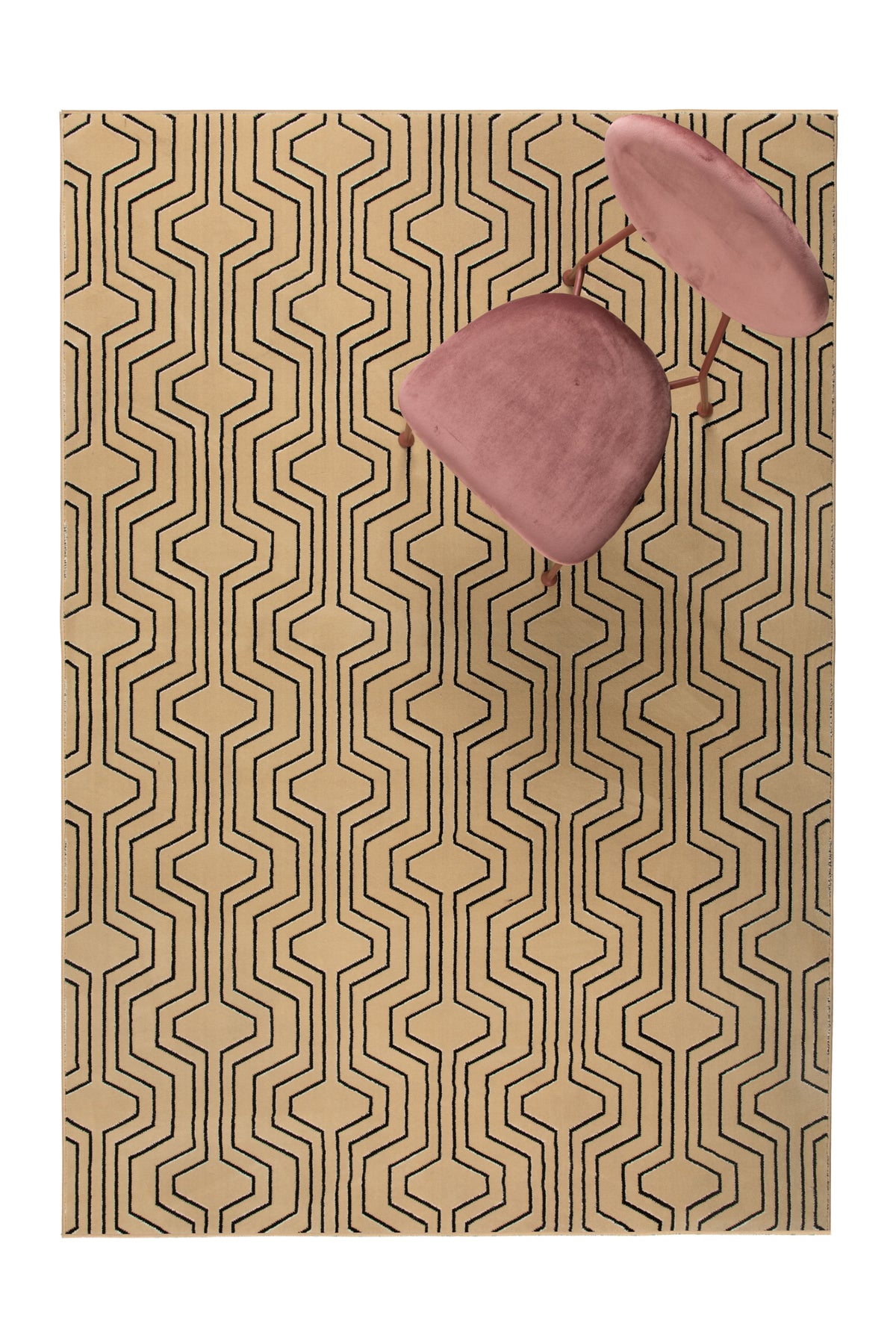 Vloerkleed Swinging Lines 160x230 Beige