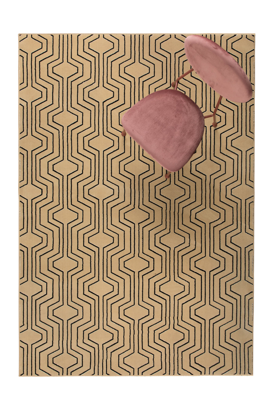 Vloerkleed Swinging Lines 160x230 Beige