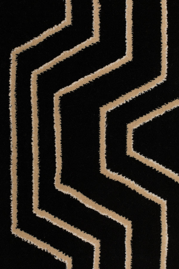 Vloerkleed Swinging Lines 160x230 Zwart