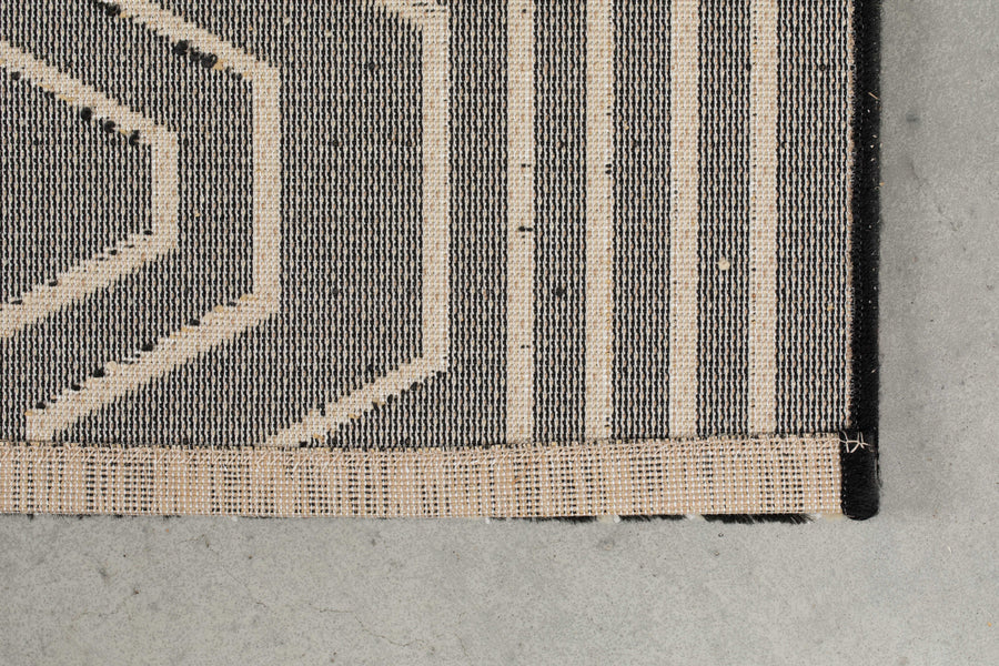 Vloerkleed Swinging Lines 160x230 Zwart