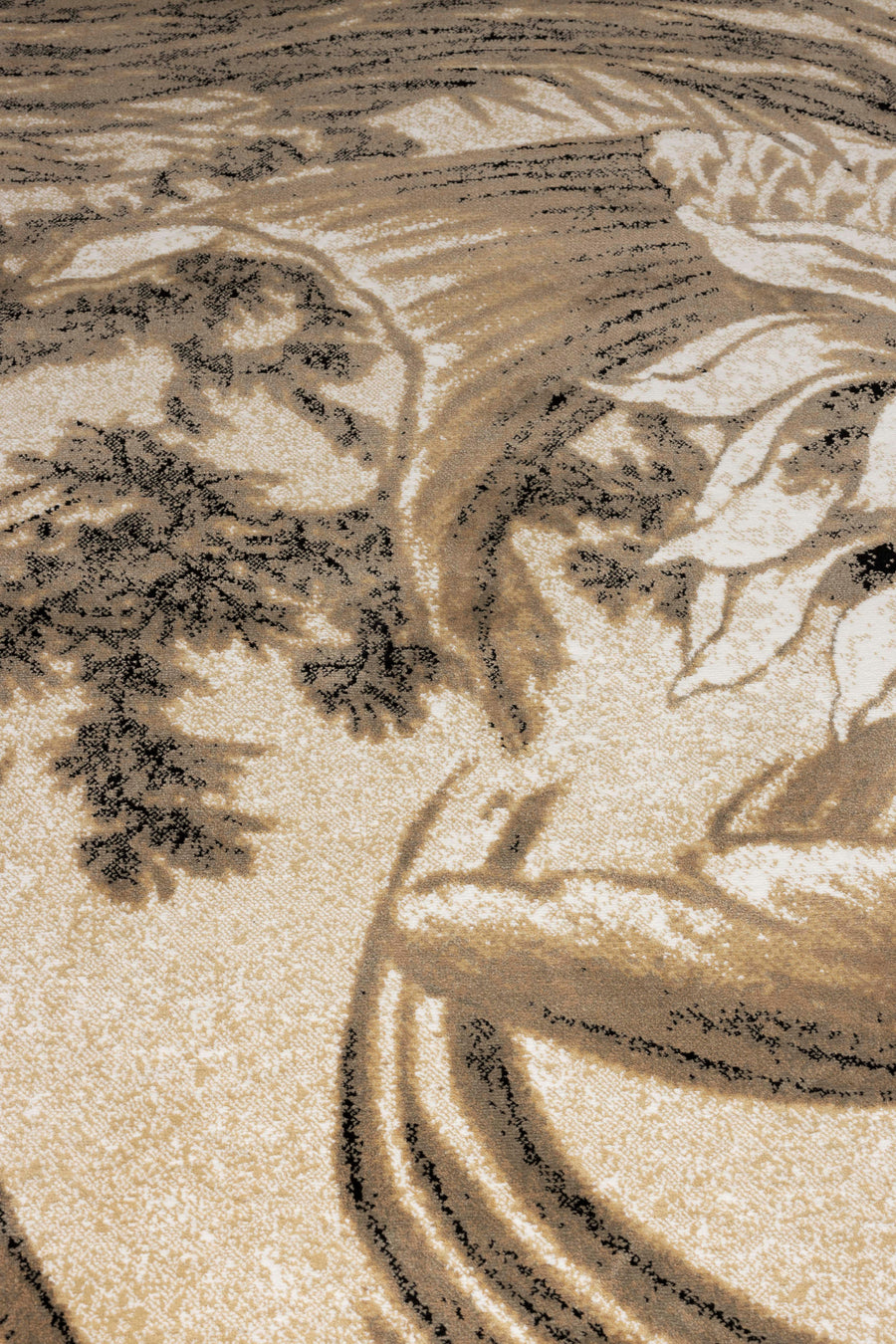 The legend of koi vloerkleed 160x230 beige/zwart grijs