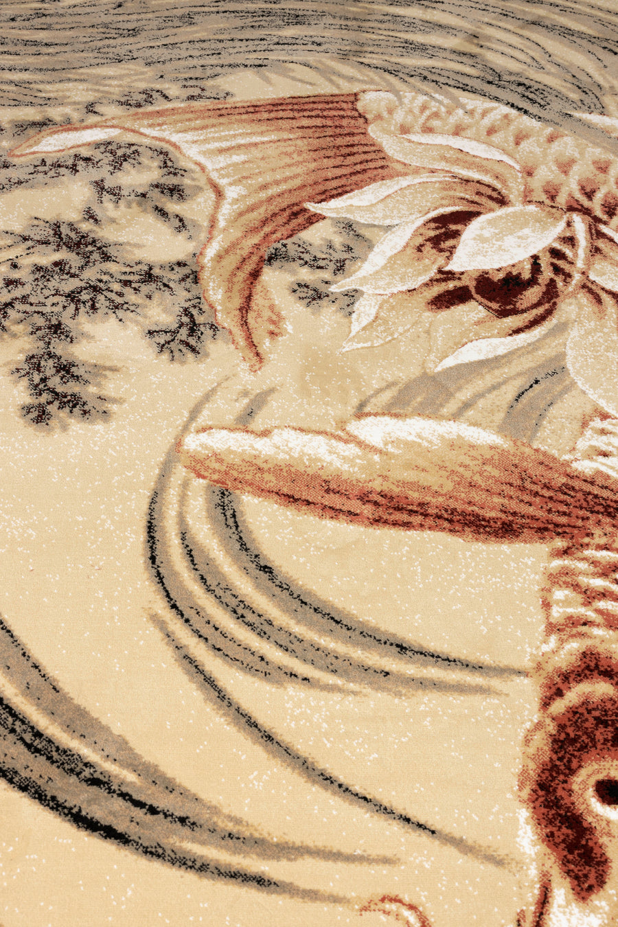 Vloerkleed The Legend of Koi 160x230 Beige/Oranje Rood