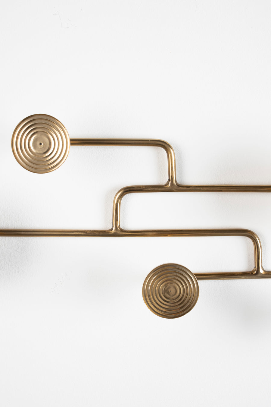 Wandkapstokrek hypnotising messing (set van 4)