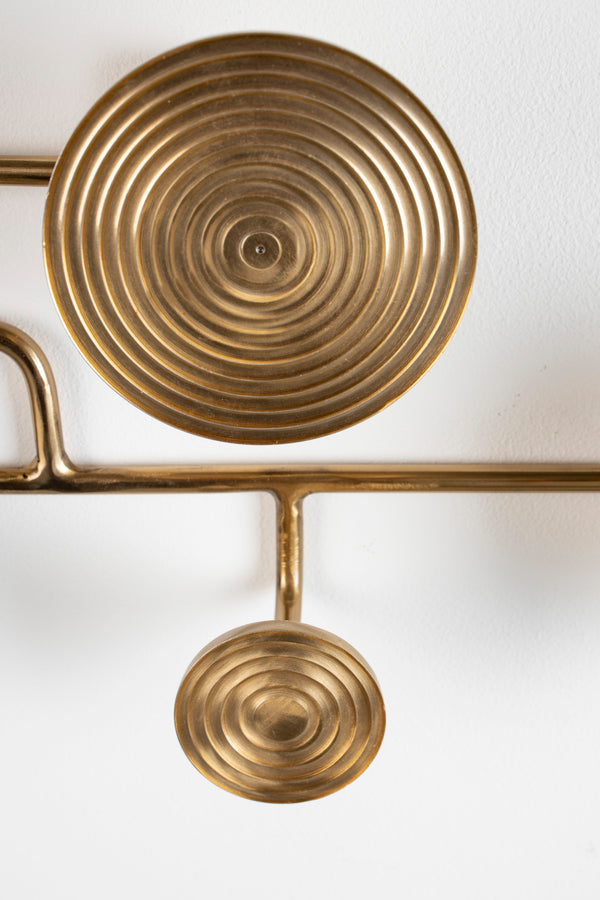 Wandkapstokrek hypnotising messing (set van 4)