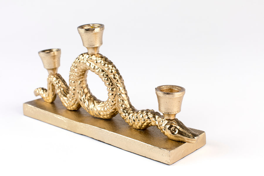 Kaarsenhouder Keep The Snakes Away Dinner Goud