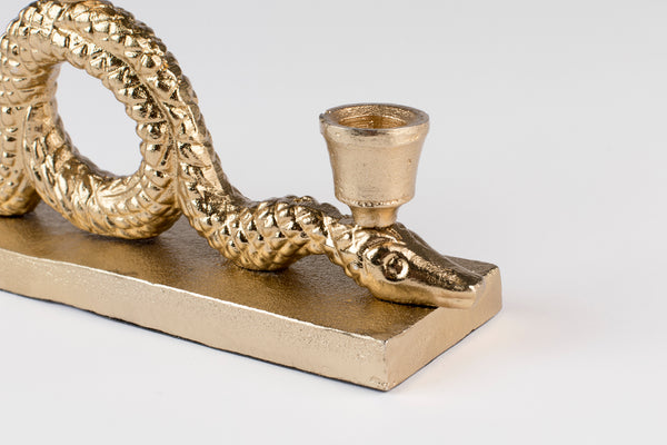 Kaarsenhouder Keep The Snakes Away Dinner Goud