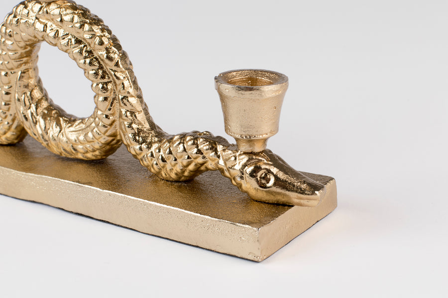 Kaarsenhouder Keep The Snakes Away Dinner Goud