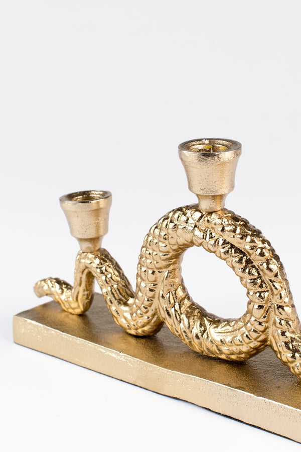 Kaarsenhouder Keep The Snakes Away Dinner Goud