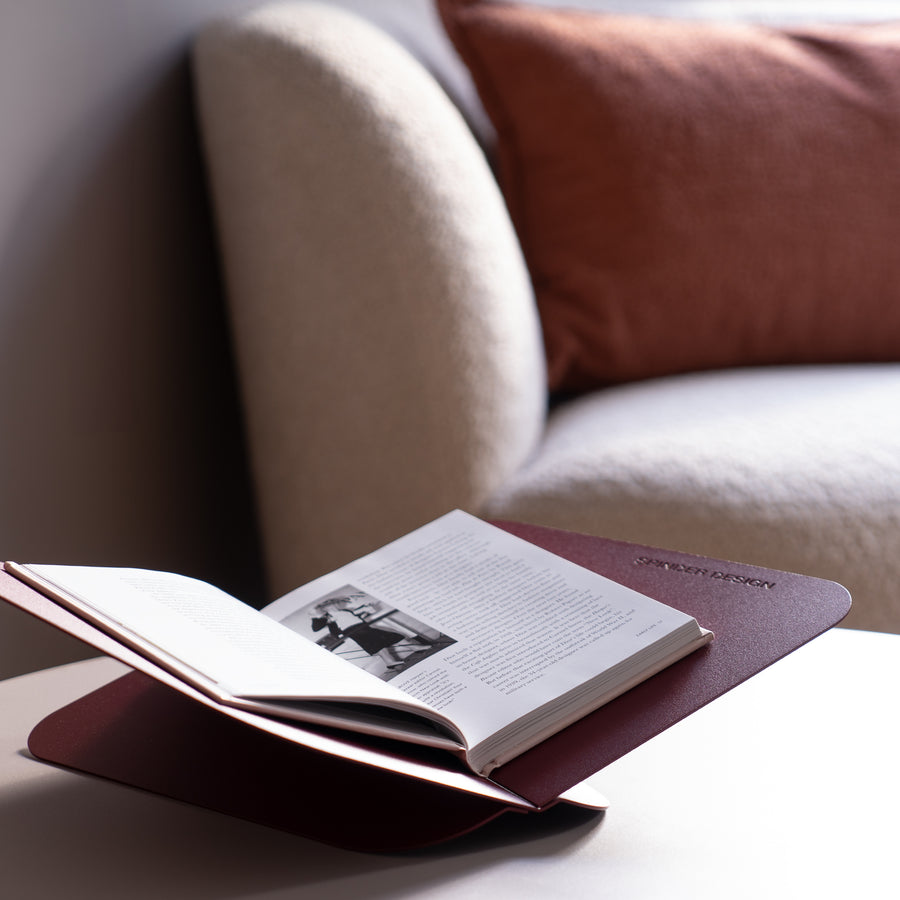 Boekenstandaard Atalanta burgundy