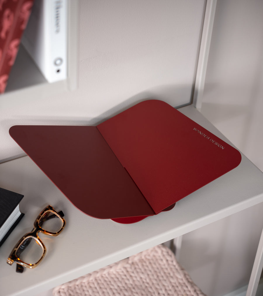Boekenstandaard Atalanta burgundy