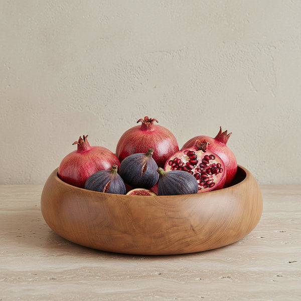 Teakhouten schaal medium - ø 30 cm