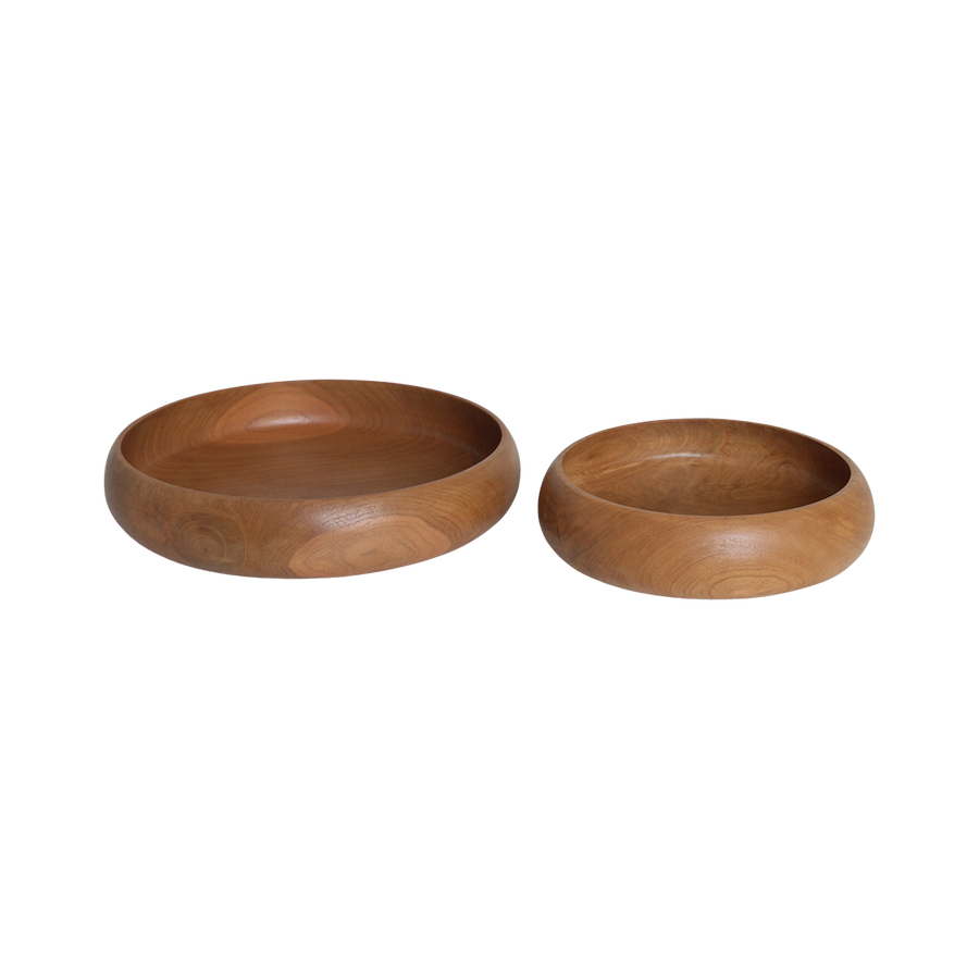 Teakhouten schaal medium - ø 30 cm
