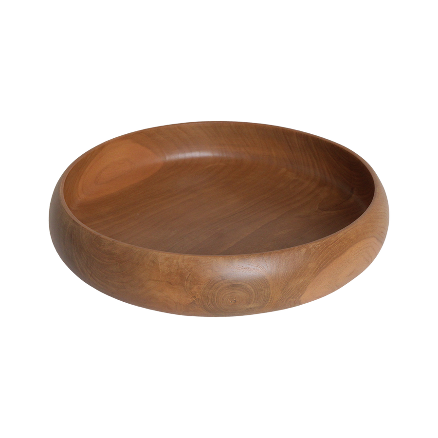 Teakhouten schaal groot - ø 37 cm
