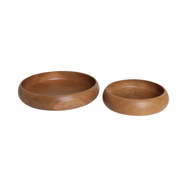 Teakhouten schaal groot - ø 37 cm