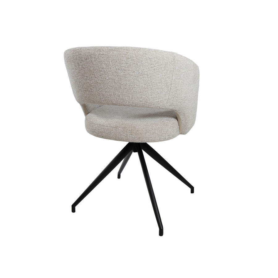 Claus armstoel - draaipoot 360 - milan - cream 103 (set of 2)